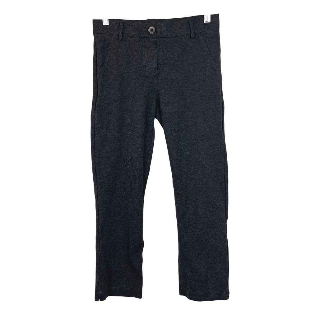 Betabrand Dress Pant Cropped Yoga Pants Womens XS Charcoal Gray Straight Leg